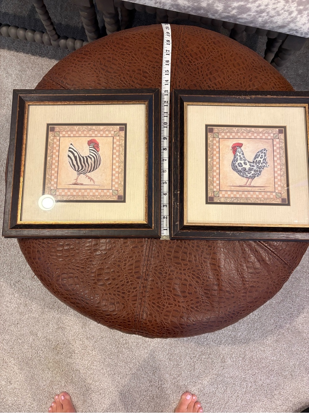 Framed Farmhouse Rooster Wall Art -
